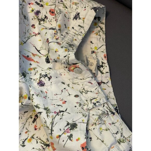 AJ Andrea Jovine Floral Skinny Jeans Stretch Denim Size 10 - Picture 7 of 7